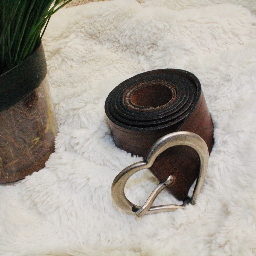 Silver Heart Genuine Leather Belt